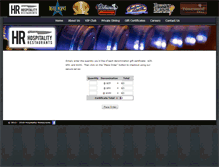 Tablet Screenshot of hrgiftcertificates.com